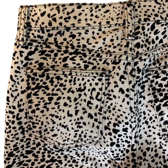 Rag & Bone High Rise Cheetah Print Raw Hem Jeans Size 24 - Picture 5 of 11